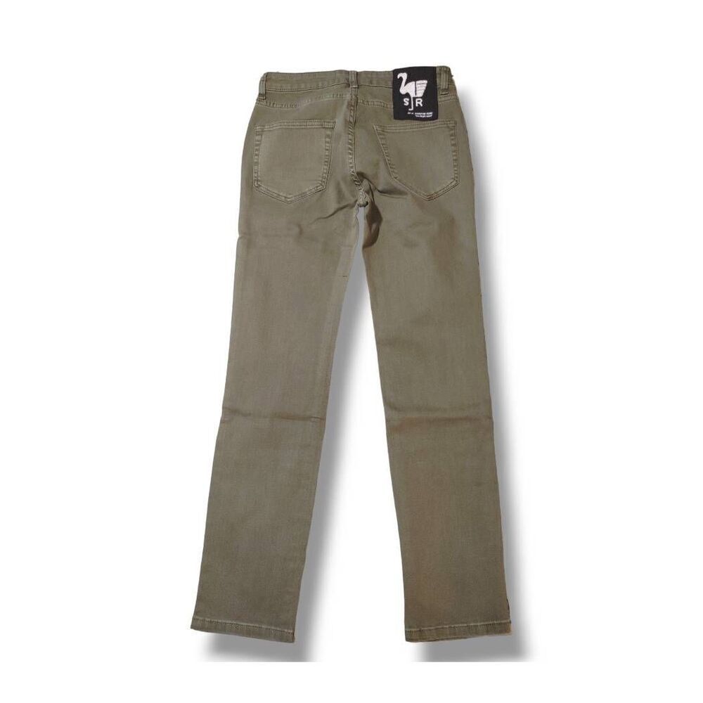 Sandrine Rose x Free People Mid-rise Skinny Jean Army Green Sz 27 - Picture 5 of 8